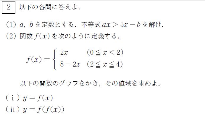 1次不等式 いろいろな関数の問題です F1 数学 箱根駅伝ブログ